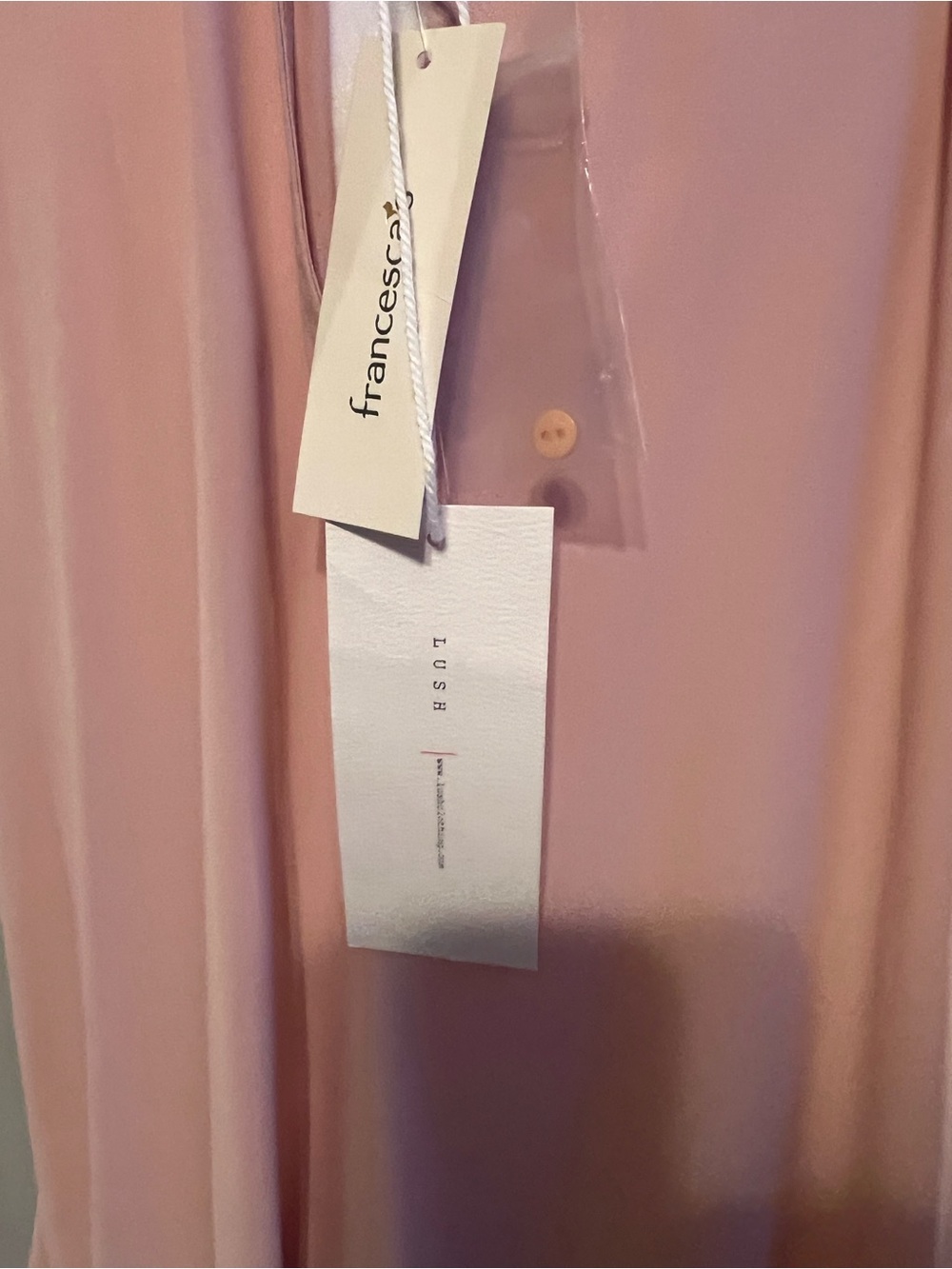 Francesca’s / Lush Blush Pink Twisted Halter Keyhole Blouse - Picture 5 of 5